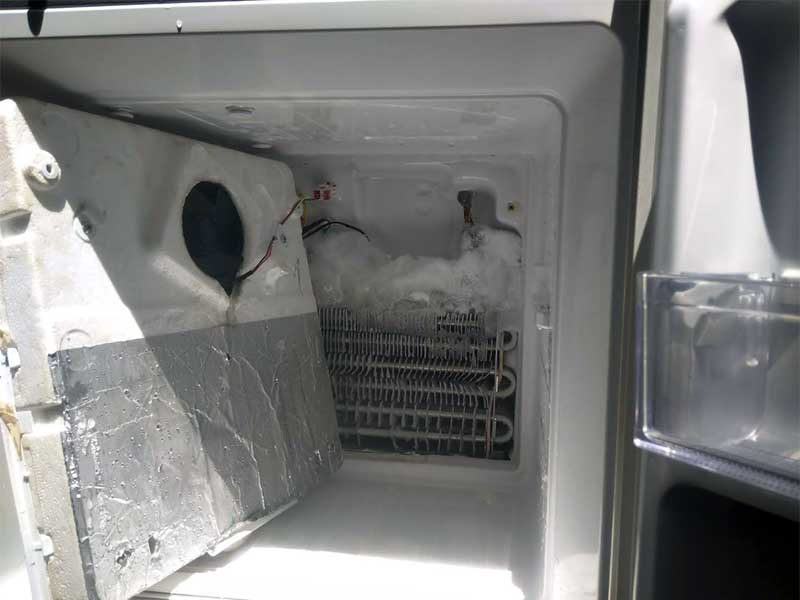 ice in freezer