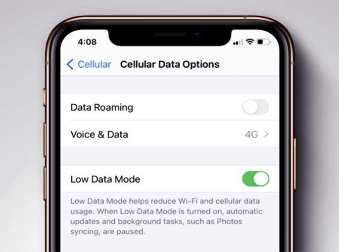 Cara mengaktifkan low data mode iphone